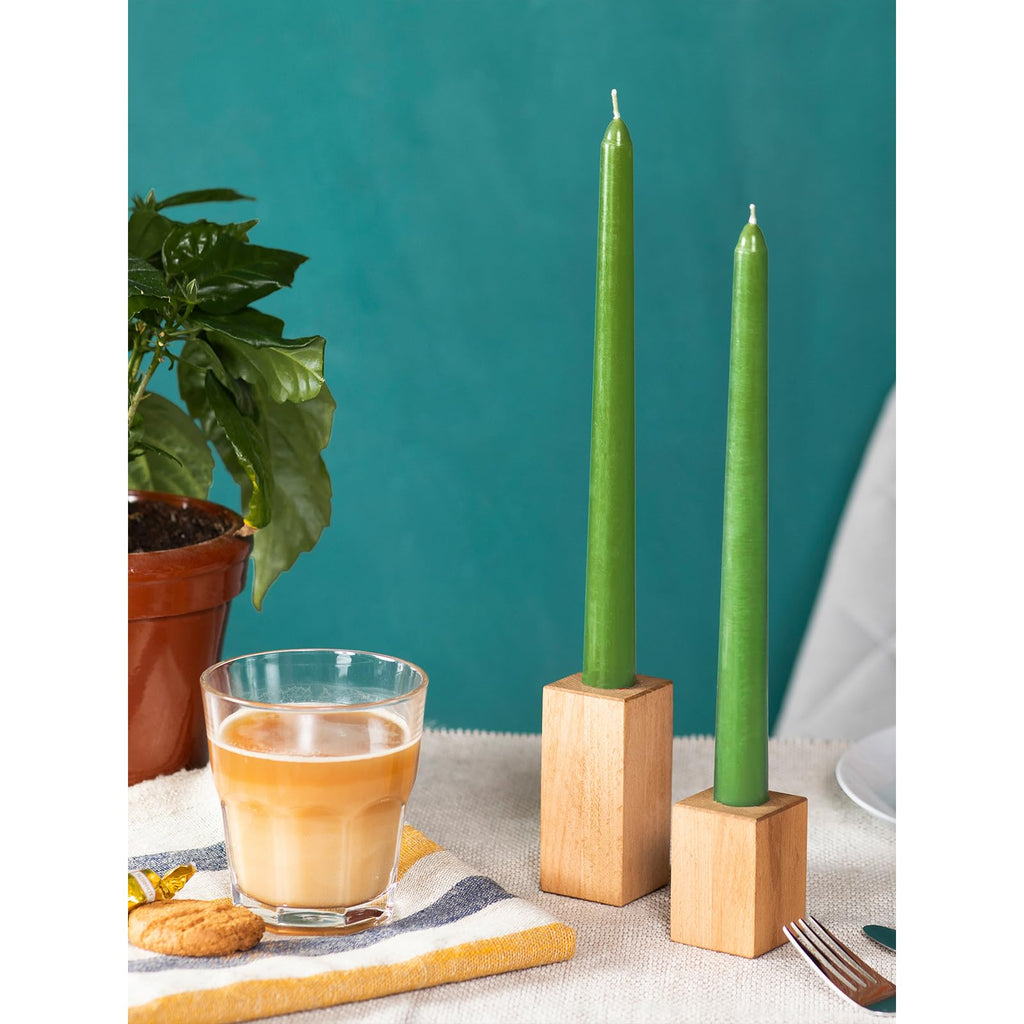Candwax 12 Inch Taper Candles Set Of 12 - Dripless And Smokeless Candle Unscented - Slow Burning Candle Sticks Perfect As Dinner