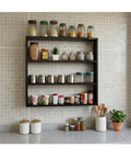 Wall Mounted Kitchen Shelf Rack, 3Tier, Brown