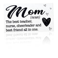 JennyGems Mom Gifts, Mom Is My Best Friend Wooden Sign, Gift for Mom, Shelf Decor and Wall Hanging, Made in USA