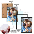 Golden State Art, A3 Black Photo Frame - Solid Wood And Display 11.7X16.5 Picture Without Mat -Acrylic Glass (Wall Display)