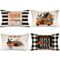 Modovos Halloween Decorations Pillow Covers 12X20 Set Of 4 Halloween Decor Hocus Pocus Throw Pillow Covers Indoor Outdoor Fall P