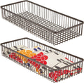Metal Farmhouse Kitchen Drawer Organiser Basket Tray Set Of 2