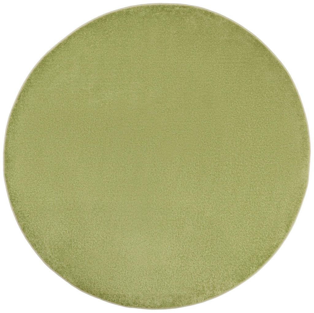 Nourison Essentials Indoor/Outdoor Green 6' X Round Area -Rug, Easy -Cleaning, Non Shedding, Bed Room, Living Room, Dining Room, Backyard, Deck, Patio (6 Round)