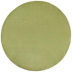 Nourison Essentials Indoor/Outdoor Green 6' X Round Area -Rug, Easy -Cleaning, Non Shedding, Bed Room, Living Room, Dining Room, Backyard, Deck, Patio (6 Round)