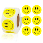 Starliboo Happy Smile Face Stickers For School Reward Behavior Chart, 1 Inch Shiny Happy Face Stickers Reward Stickers (500Pcs/