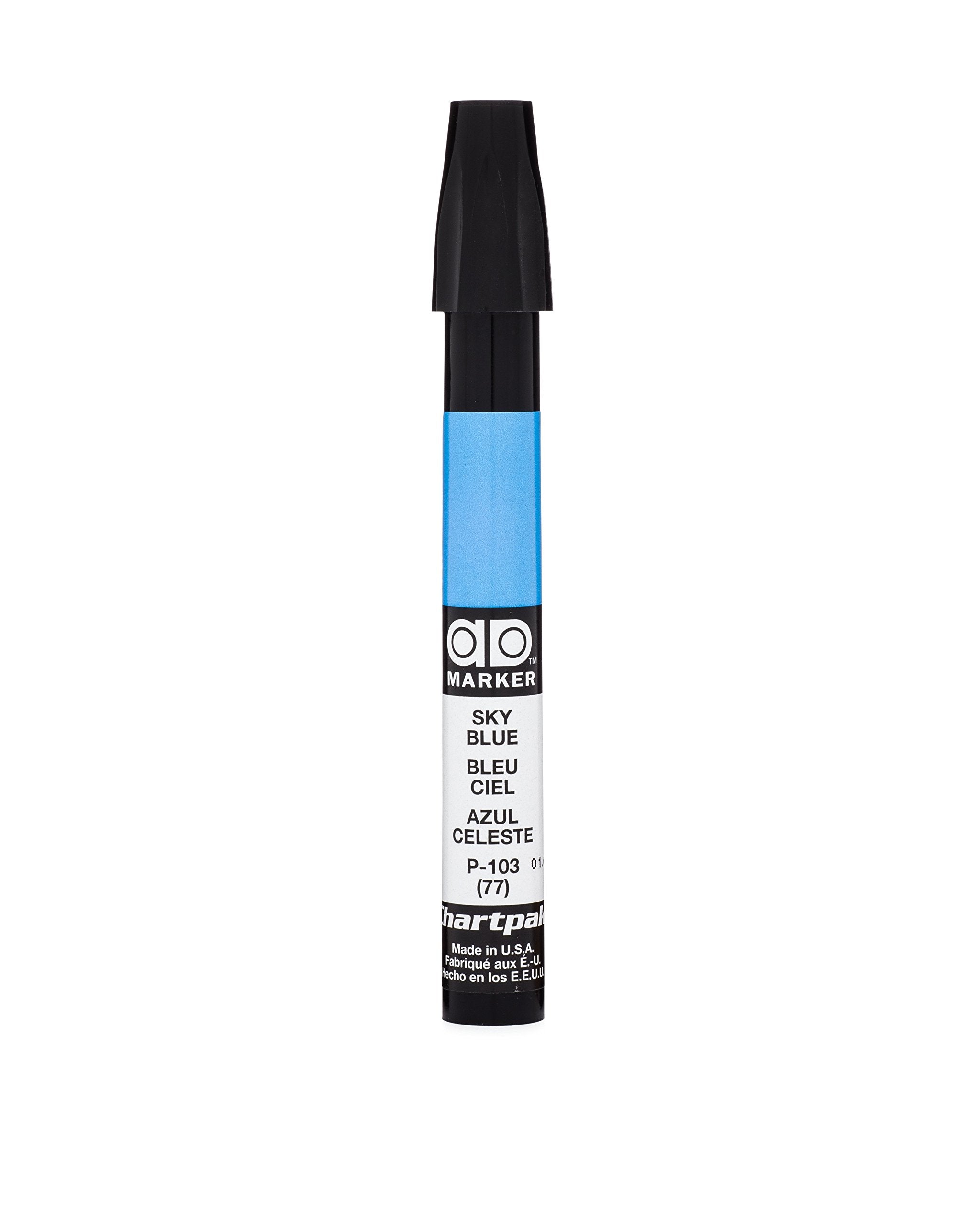 Ad Marker The Original Chartpak, Tri-Nib, Sky Blue, 1 Each (P103)