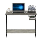 Furinno Moretti Lifestyle Study Desk, 35 Inches, French Oak Grey