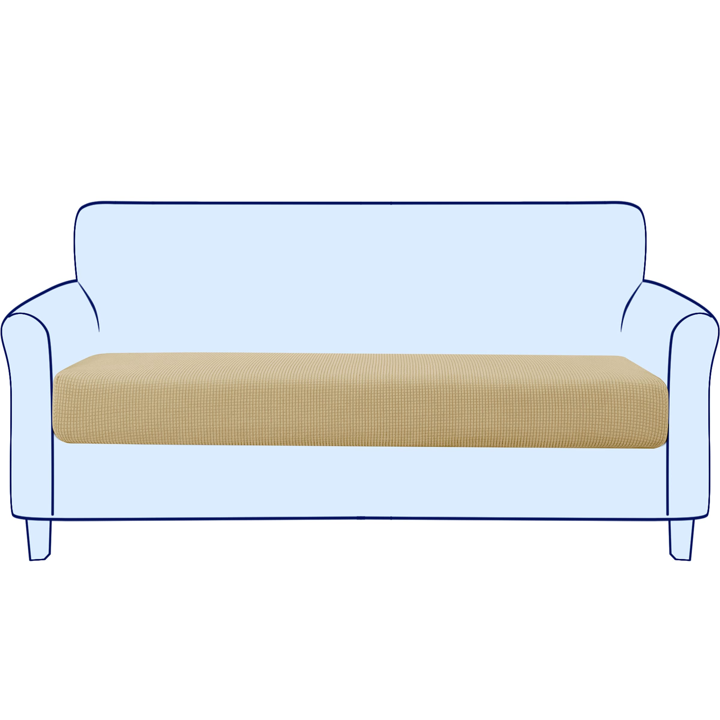 Subrtex Stretch Cushion Cover Couch Cushion Slipcover Rv Seat Covers Chair Loveseat Sofa Cushion Protector Spandex Elastic Furni