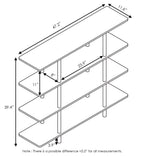 Furinno Turn-N-Tube 4-Tier Wide Display Shelf, Espresso/Black
