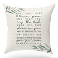 KongMoTree Bible Verse Throw Pillow Cover, Blessing Gift, Scripture Art, Scripture Sayings, Bible Quote, Numbers 6:24-26, Church