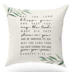 KongMoTree Bible Verse Throw Pillow Cover, Blessing Gift, Scripture Art, Scripture Sayings, Bible Quote, Numbers 6:24-26, Church