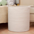 Homlikelan 90L Oversize Woven Laundry Basket,Cotton Tall Laundry Hamper for Blankets,Clothes,Pillows,Toys,Shoes Large Laundry Bi