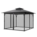 Vevor Gazebo Netting Replacement, Fit Most 10 X 10 X 6.7 Ft Gazebo Curtain, Outdoor Garden Net, 4Panel Sidewall Mesh Net, Patio