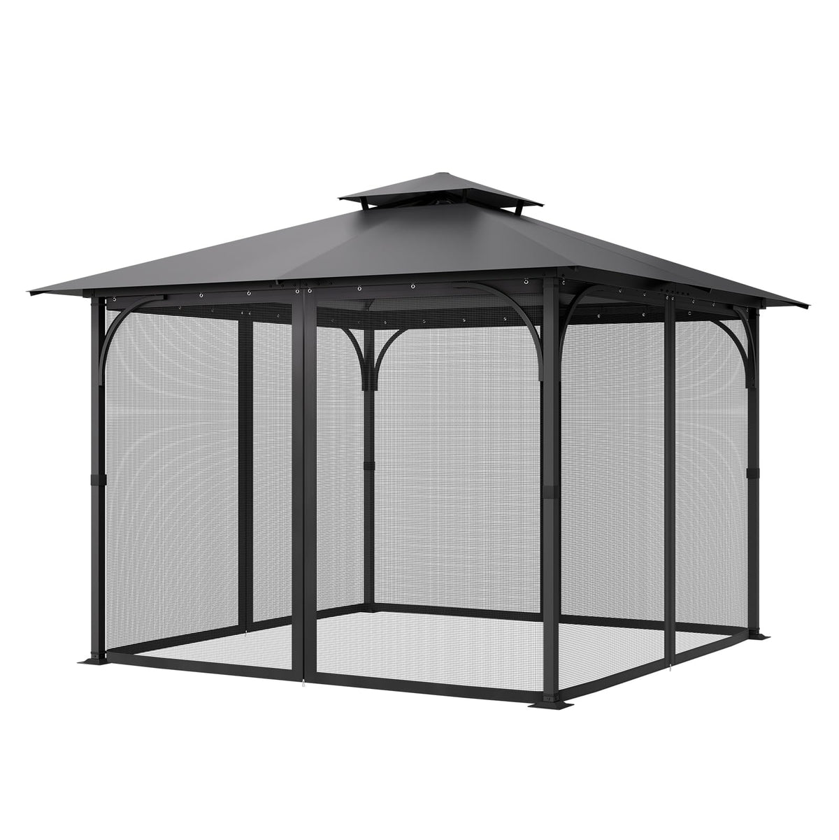Vevor Gazebo Netting Replacement, Fit Most 10 X 10 X 6.7 Ft Gazebo Curtain, Outdoor Garden Net, 4Panel Sidewall Mesh Net, Patio