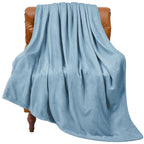 Bedelite Fleece Blanket Washed Blue Throw Blankets For Couch & Bed, 300Gsm Luxury Plush Cozy Fuzzy Blanket 50' X 60', Super So