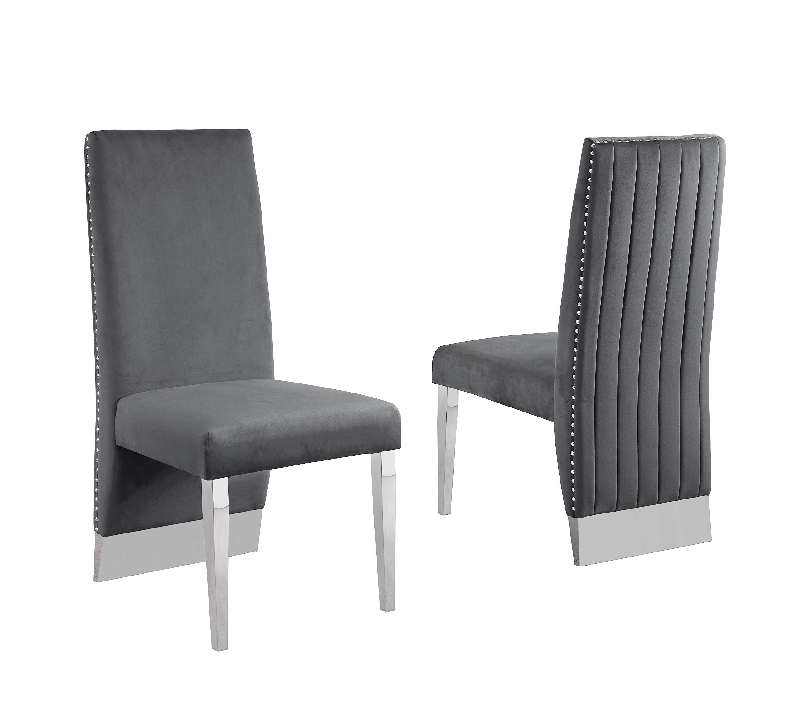 Best Quality Furniture D14-4Sc164 Dining Set, Dark Gray