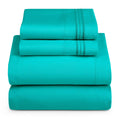 Hearth & Harbor Queen Size Sheets - 4 Piece Bed Sheet Set, Hotel Luxury Double Brushed Bed Sheets - Extra Soft Bedding Sheets & Pillowcases, Queen, Teal