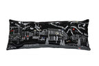 HomeRoots Grey 35' Black Aspen Nighttime Skyline Lumbar Decorative Pillow