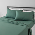 Amazon Basics Lightweight Super Soft Easy Care Microfiber 4-Piece Bed Sheet Set with 14-Inch Deep Pockets, Queen, Emerald Green,