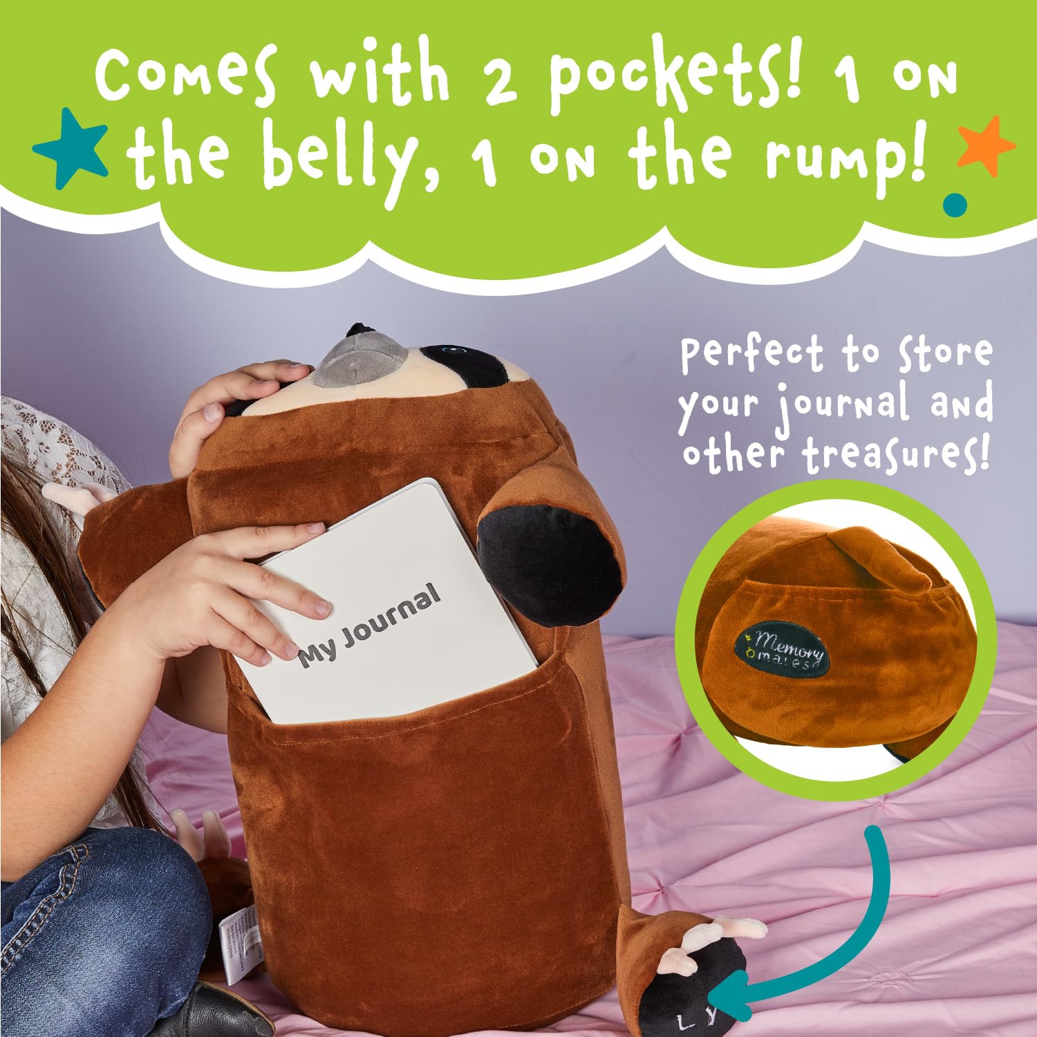 Memory Mates Lynn The Sloth Memory Foam Pillow Plush,15    Stuffed Animal