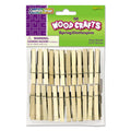 Creativity Street 365801 Wood Spring Clothespins, 3 3/8 Length, 50 Clothespins/Pack