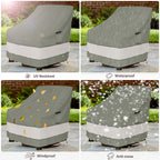 Outdoor Swivel Lounge Chair Cover 2 Pack,Waterproof 100% Outdoor Patio Chair Covers,30W X 34 D X 38.5 H Inches,Outside Furniture Lounge Deep Seat Cover -Grayish Green