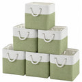 Guoovvs Fabric Storage Cubes, 11 inch cube storage bin with Handles, 11x11cube storage organizer bins, Collapsible Storage Bins 