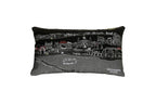 HomeRoots Grey 24' Black New Orleans Nighttime Skyline Lumbar Decorative Pillow
