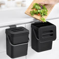 MONGTINGLU Countertop Compost Bin - 1.3 Gallons Hanging Small Trash Can with Lid for Kitchen Bathroom, Under Sink Kitchen Trash 