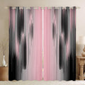 jejeloiu Pink and Black Curtains for Bedroom Living Room (2 Panels, 38 x 45 Inch) Modern Art 30%50% Blackout Curtains for Kids