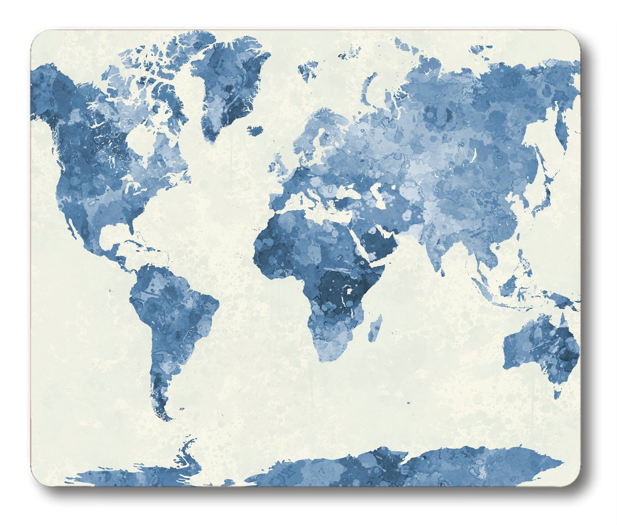 Smooffly World Map Gaming Mouse Pad,Watercolor Bule World Map Mouse Pad Non-Slip Rubber Mousepads