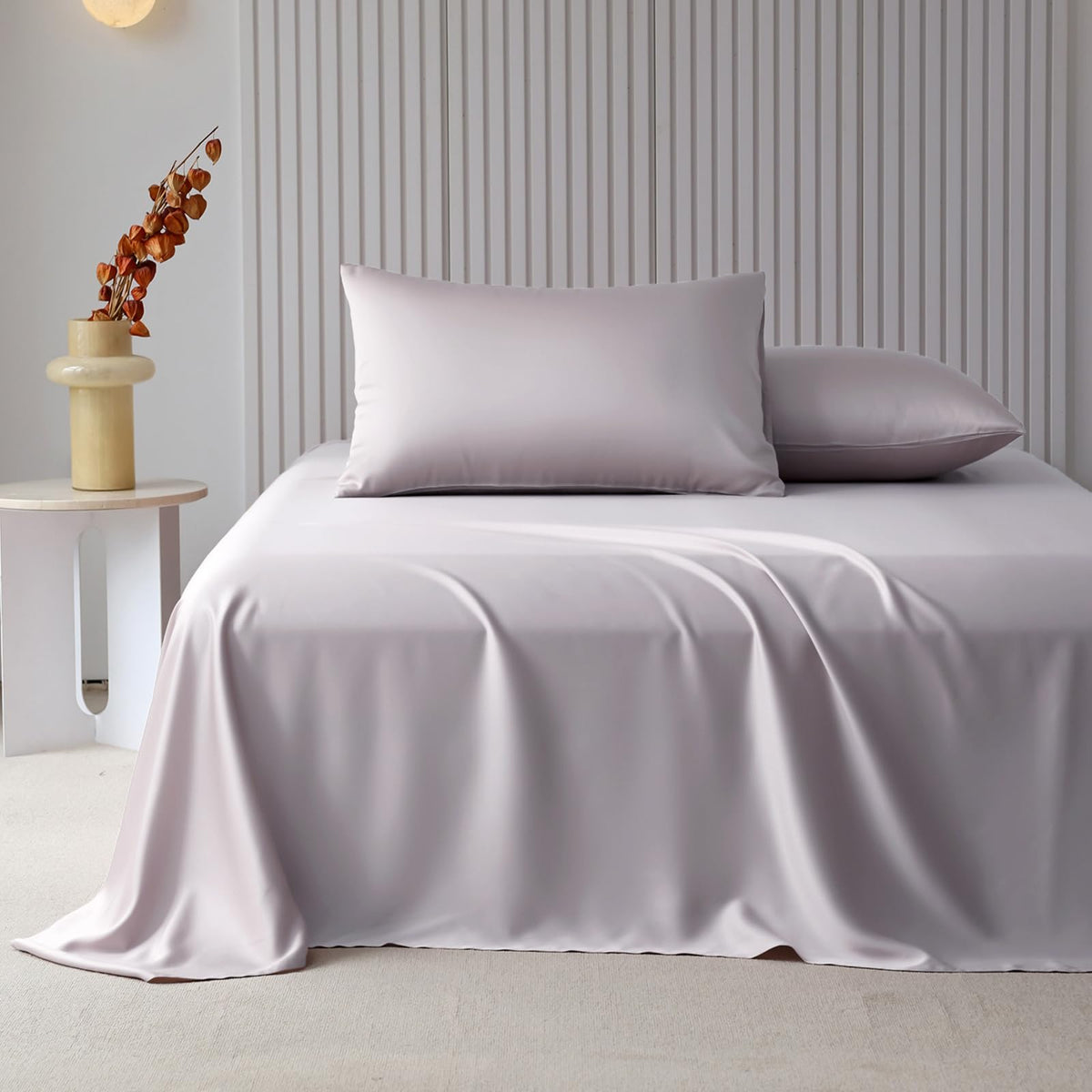 King Size 4 Piece Sheet Set Silky Sheets - Comfy Luxury King Bed Sheets With 16' Deep Pockets - Lyocell Sheets King Bedding She