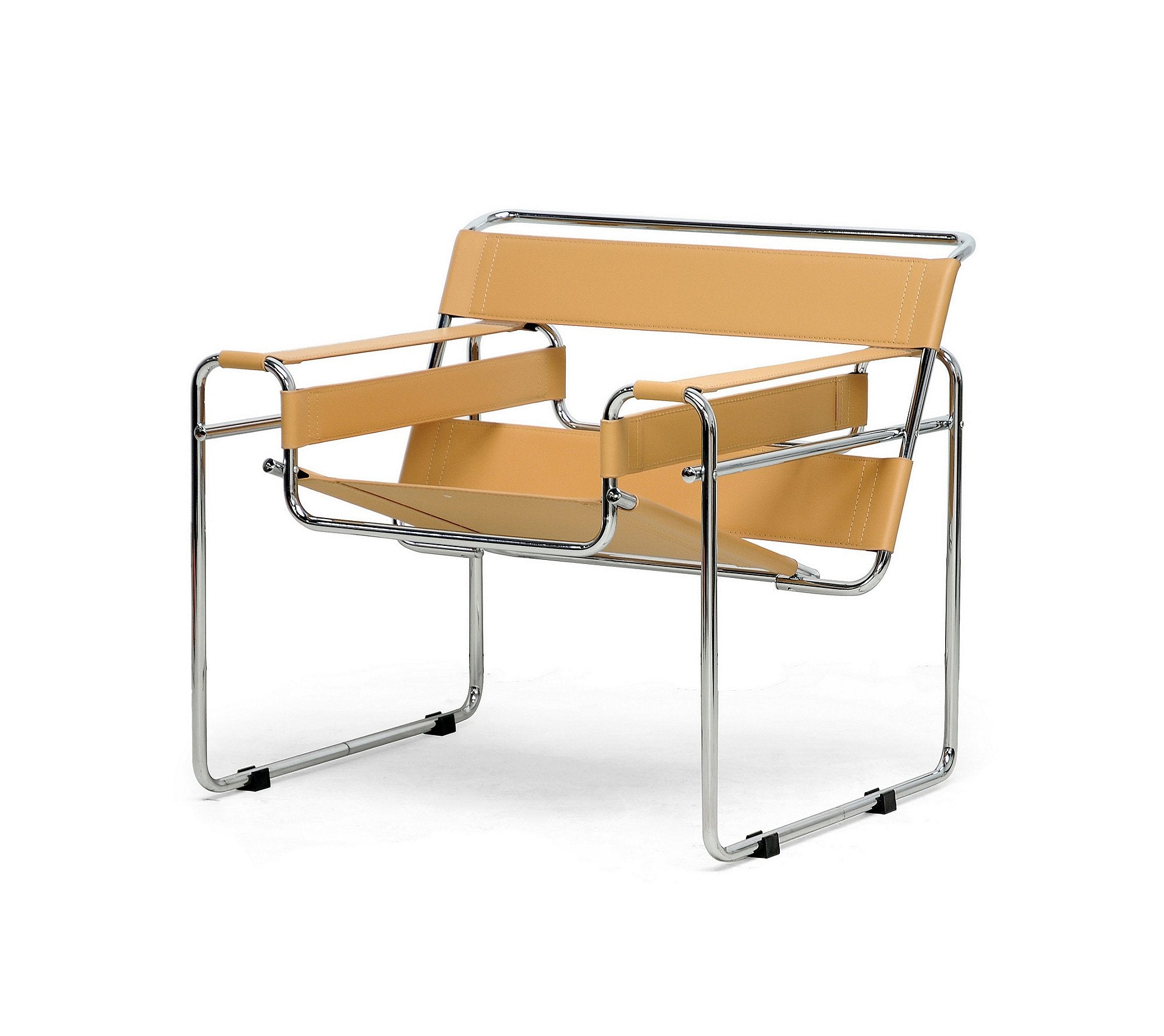 Baxton Studios Jericho Tan Leather And Steel Frame Leasure Accent Chair