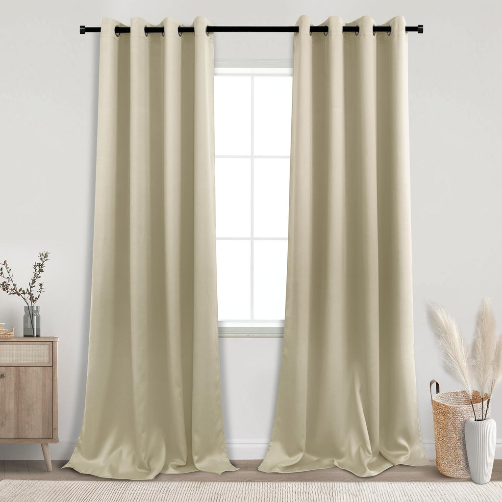 Koufall 108 Inch Curtains Long,Blackout Grommet Large Window Tall Curtains For Living Room,2 Panels Set