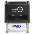 Supply360 As-Imp1113B - Paid Stamp With By: Line, Blue Ink, Heavy Duty Commerical Self-Inking Rubber Stamp, 9/16 ' X 1-1/2 ' I