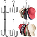 NANATI Hat Hangers for Closet, Stainless Steel Hat Organizer, Hat Racks for Baseball Caps, Cap Organizer for Baseball Caps, 2 Pa