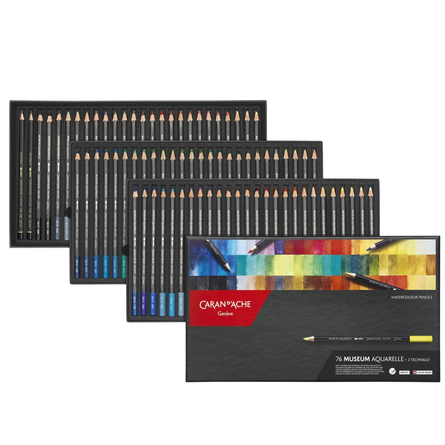 Caran Dache Museum Watercolour Pencils (Pack Of 76)