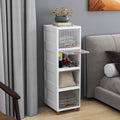 Jd Fresh 4 Tier Plastic Wardrobe Organizer/Foldable Cupboard For Storage/Stackable Storage Cabinet/Drawers For Storage Box/Multi