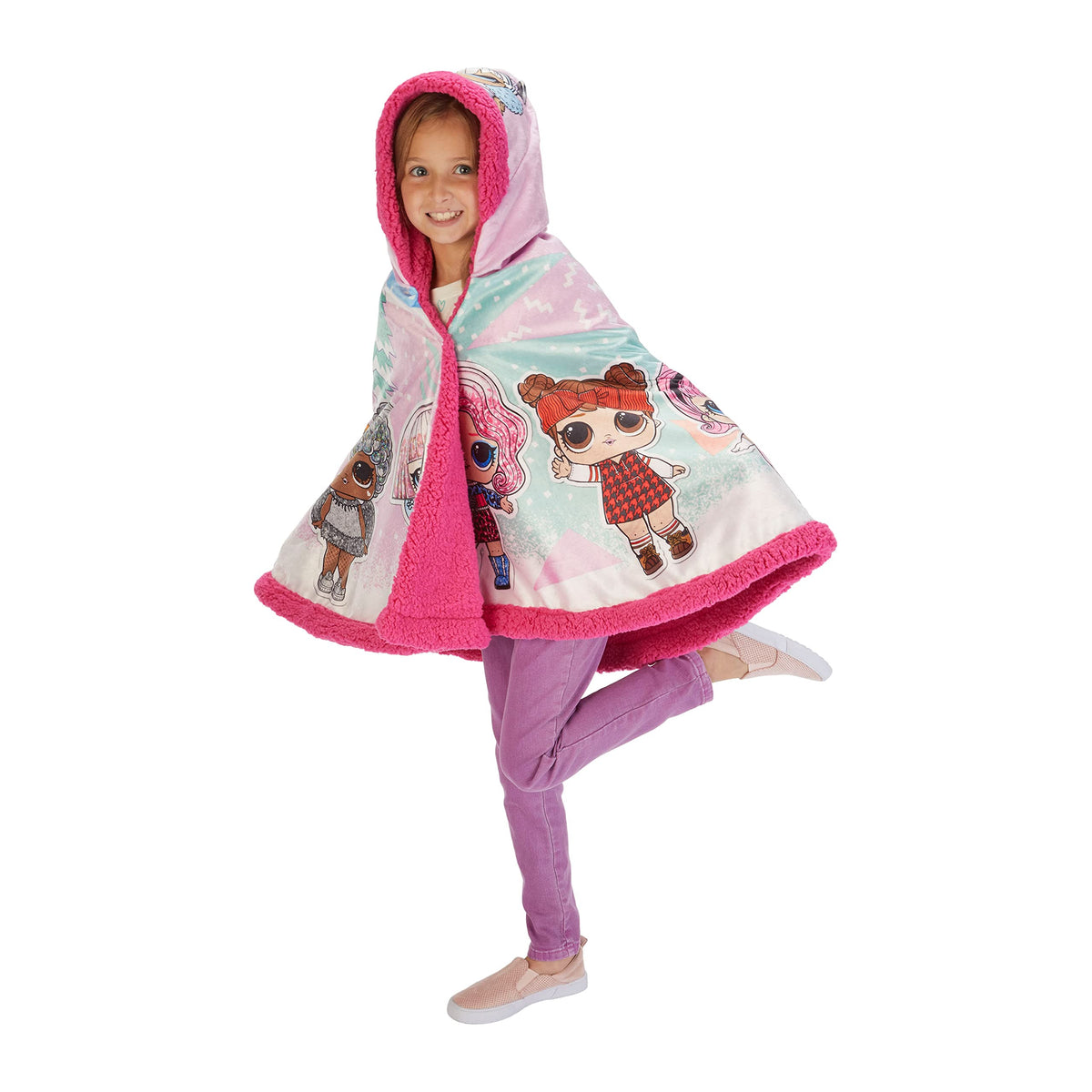 Franco Lol Surprise Kids Bedding Plush Snuggle Wrap Hooded Blanket, 31' X 54', (Official) Mga Product