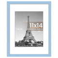 upsimples 11x14 Picture Frame, Display Pictures 8x10 with Mat or 11x14 Without Mat, Wall Hanging Photo Frame, Blue, 1 Pack