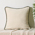 Ortigia Farmhouse Pillow Covers Decorative 20X20 Textured Pillowcaes With Scalloped Edge Pillow Case For Couch Sofa Bed Cushion
