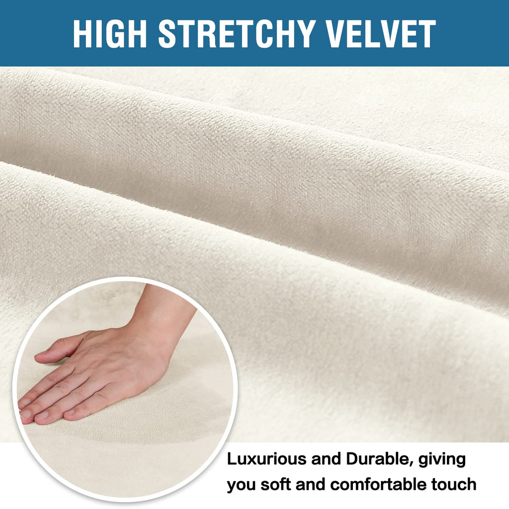 H.Versailtex Dining Chair Covers Velvet Stretch Chair Covers For Dining Room Set Of 6 Parson Chair Slipcovers Chair Protectors C