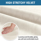 H.Versailtex Dining Chair Covers Velvet Stretch Chair Covers For Dining Room Set Of 6 Parson Chair Slipcovers Chair Protectors C