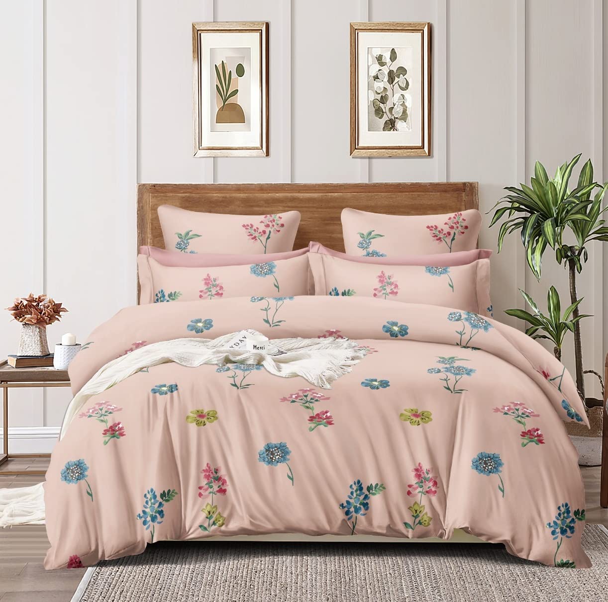 Shopicted Super Soft Glace Cotton King Size Double Bed Ac Comforter Ll Blanket Ll Duvet For All Seasons/Weathers, Multicolor, Pa