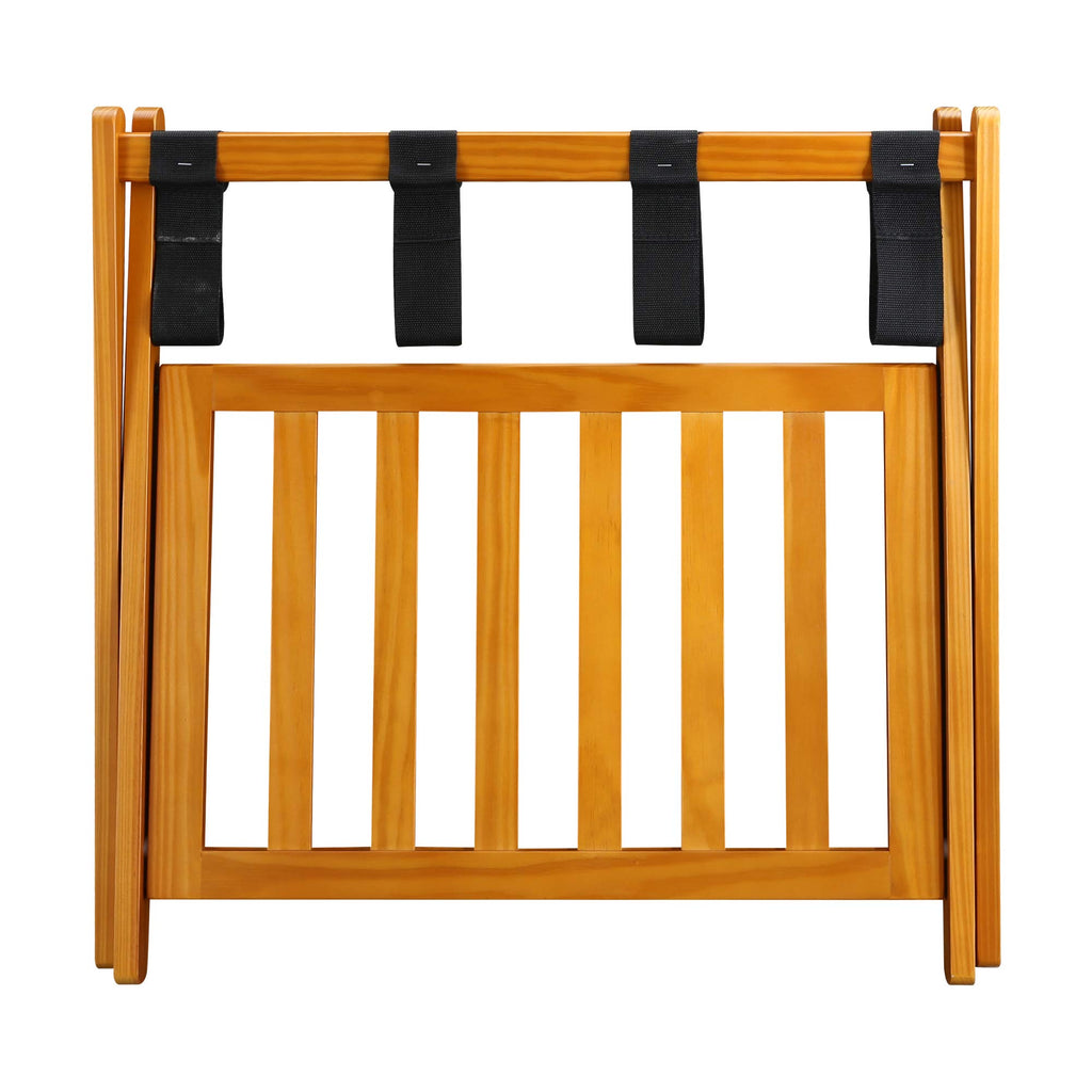 Casual Home 102-26.75,Luggage Rack, 26.75" Wide with Shelf, Honey Oak