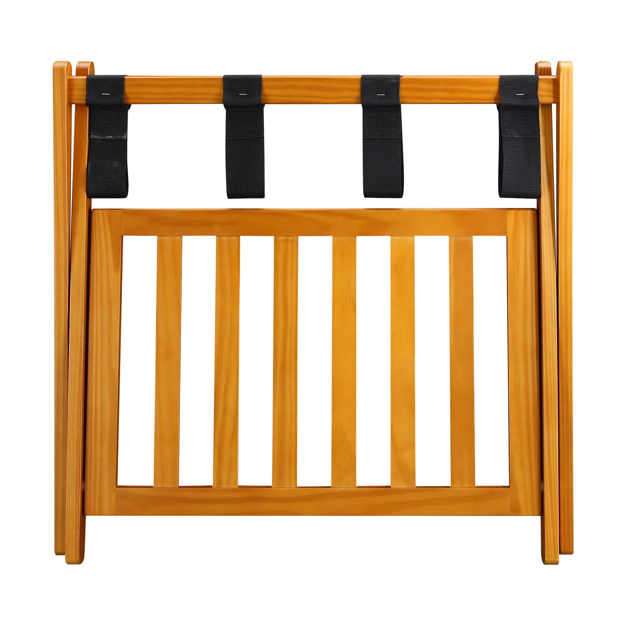 Casual Home 102-26.75,Luggage Rack, 26.75" Wide with Shelf, Honey Oak