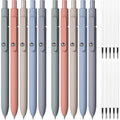 Thenshop 20 Pcs Gel Ink Pen Retractable Ballpoint Pens With 0.5 Mm Black Click Pen Refill Smooth Writing Pens Cute Pens Quick Dr