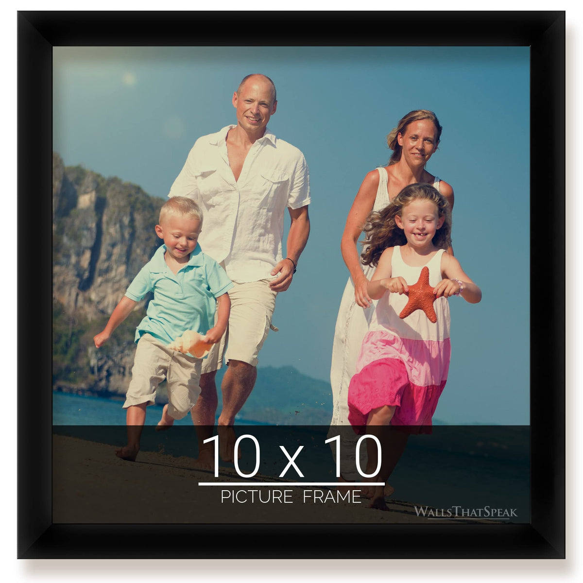 wallsthatspeak 10x10 Black Picture Frame for Puzzles Posters Photos or Artwork