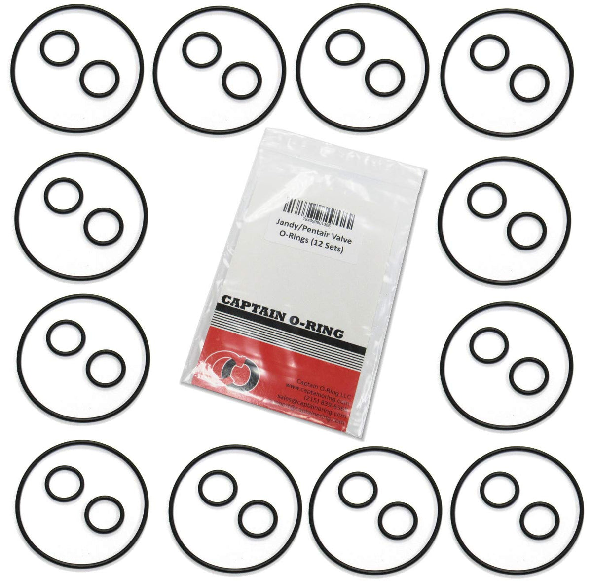 (12 Sets, 36 Pcs) Replacement Valve Cover & Shaft O-Rings For Jandy Neverlube/Pentair Valves (Part Numbers O-515-Kit-9, 1132/510