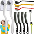 11Pcs Crevice Cleaning Brush,Gap Cleaning Brush with Long Handle,Small Gap Cleaning Brush for Bathroom Kitchen Toilet Water Cup 